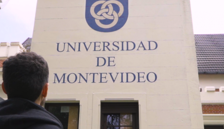 Portada de video institucional, fachada de la Facultad de Ingeniería con logo institucional