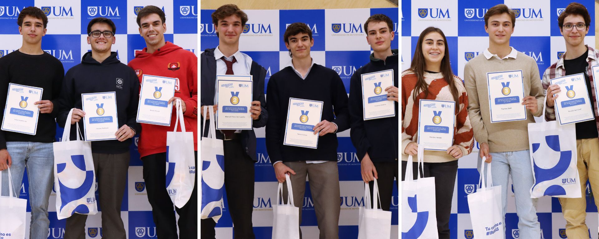 Ganadores de 3º año de bachillerato