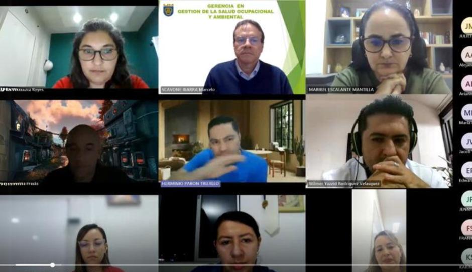 Alumnos del programa Gerencia en Gestión de la Salud Ocupacional y Ambiental Trabajo Colaborativo COIL con universidades internacionales